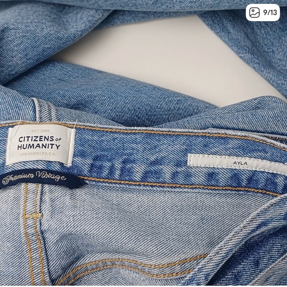 Citizens Of Humanity Ayla Baggy Jean Size 26 Women Cotton Wide Leg Button Fly - Picture 5 of 8